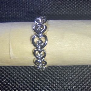 SILVER ZIRCONIA STONES RING